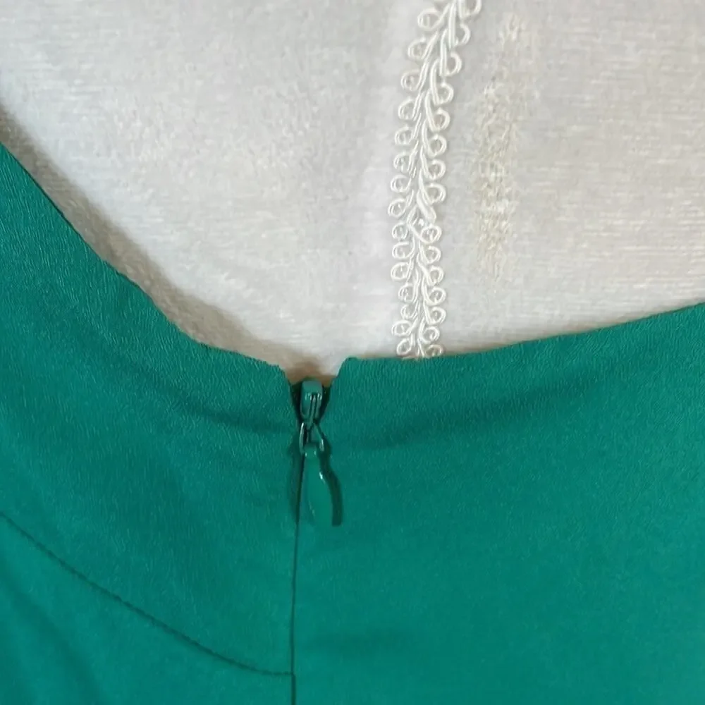 J. Crew Gorgeous Emerald Green Twist Strap Shift Dress/Cocktail Dress